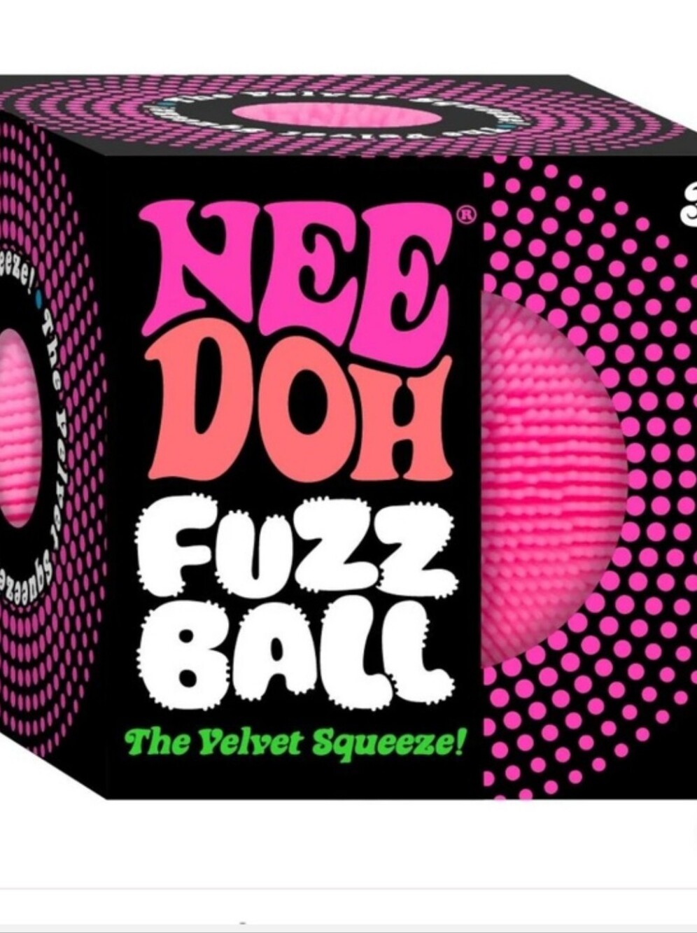 NeeDoh Fuzz Ball Squeeze Toy - Pink